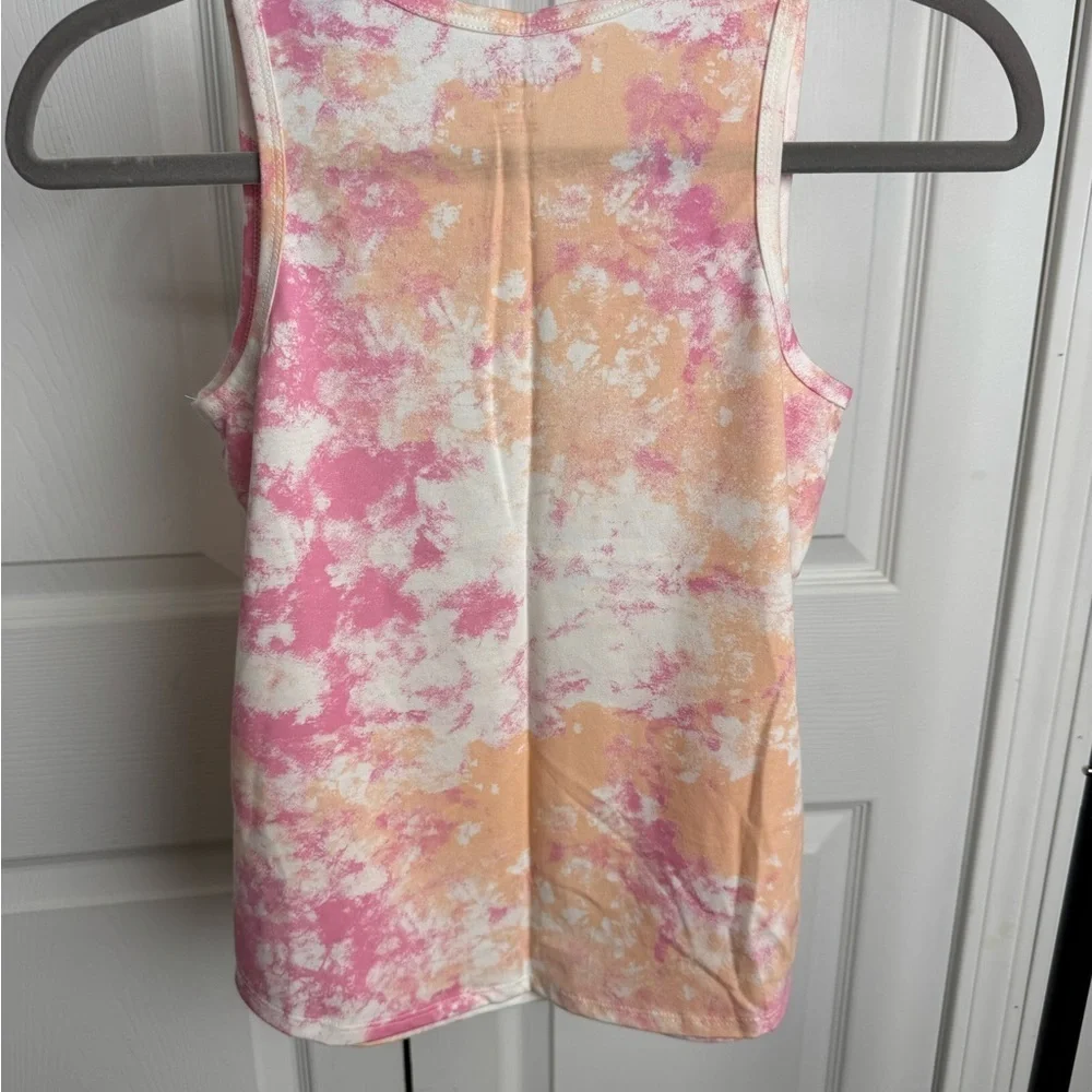 Cat & Jack kids 'Pink and Orange Tie-Dye Tank Top Size 10/12  NWT